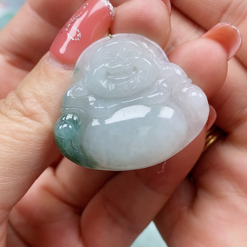 【闪购商品】翡翠颈饰未镶嵌天然翡翠A货佛公