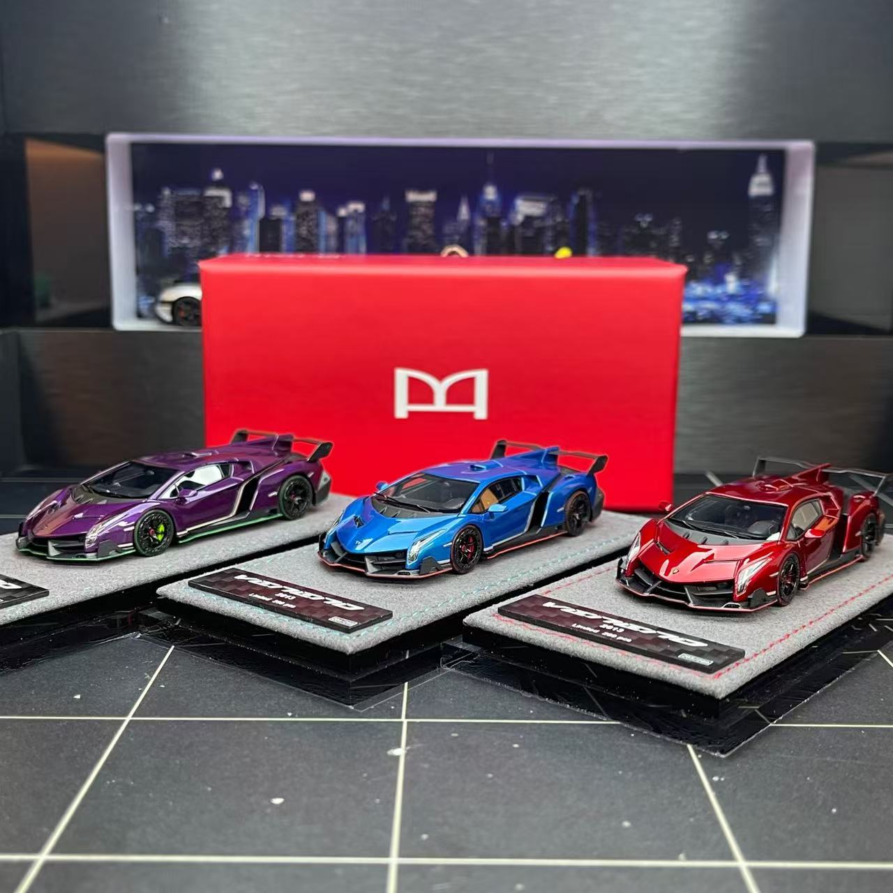 价格已开 现货DMH&RW 1：64兰博基尼毒药树脂汽车模型