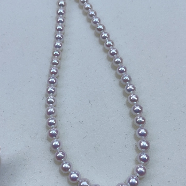 淡水珍珠颈饰银S925镶嵌5.5m炫彩干净