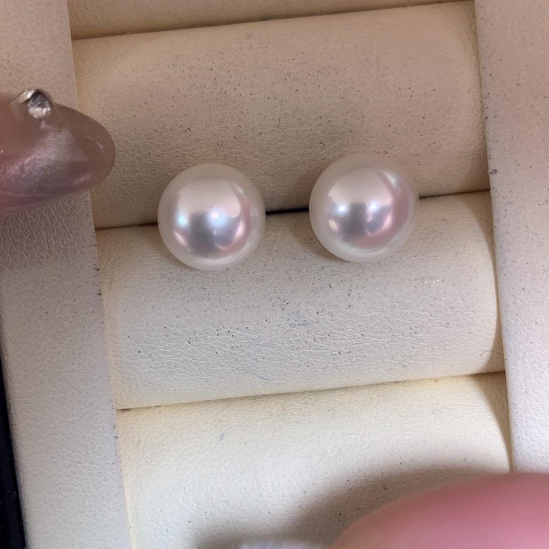 海水珍珠耳饰18K金镶嵌