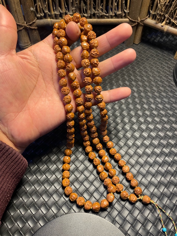 龙纹桃核 单面108罗汉 共110粒