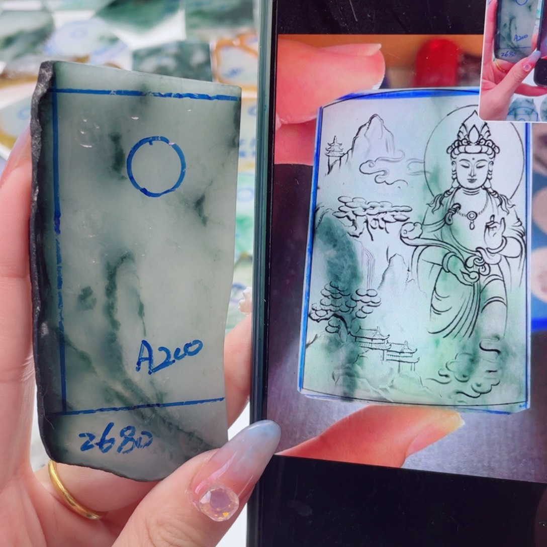 定制翡翠未镶嵌纯天然缅甸A货翡翠