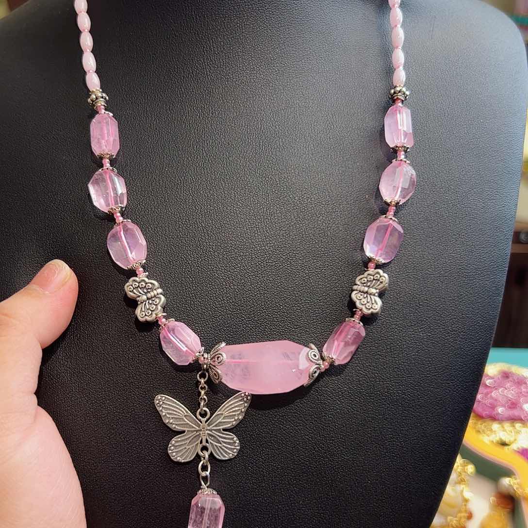 水晶颈饰未镶嵌古风