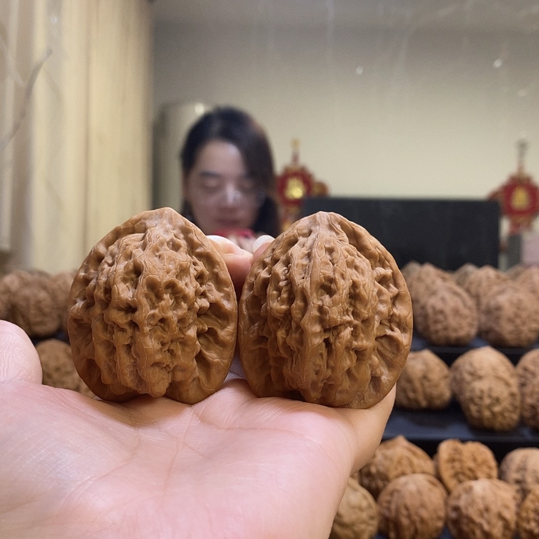 把件文玩核桃43金公子修尖了
