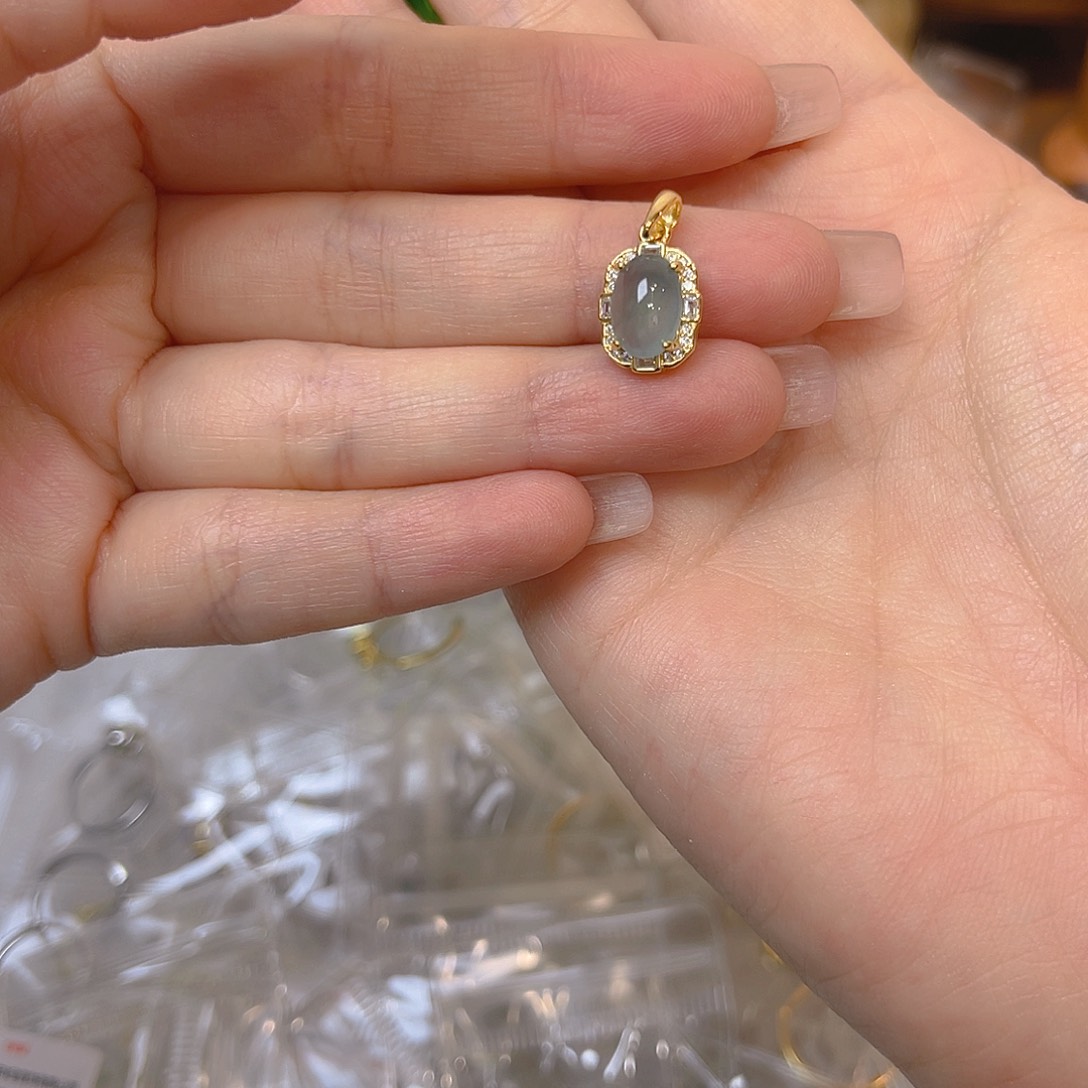 翡翠银S925镶嵌戒指