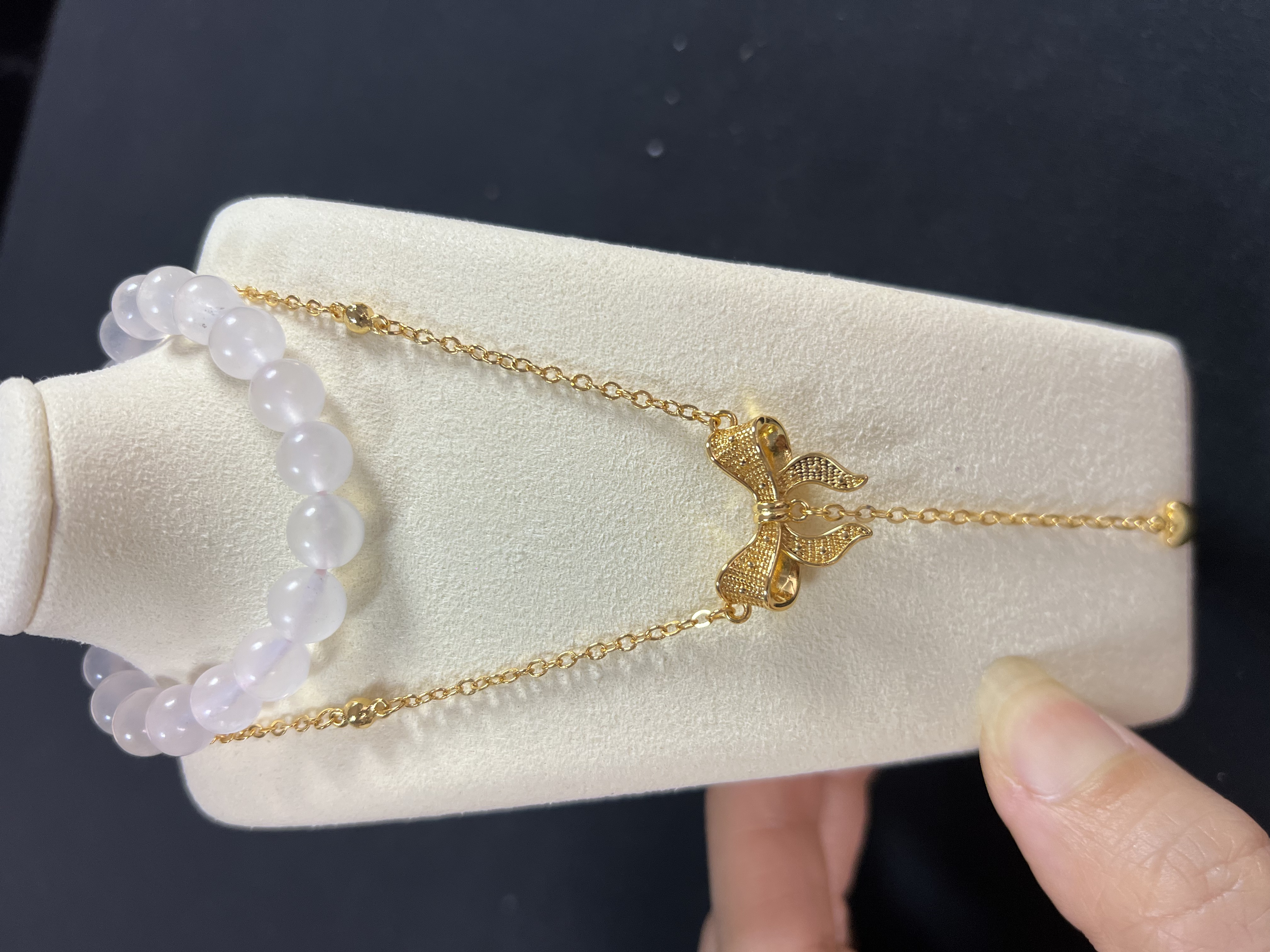 夏夏好物-在逃公主蝴蝶结爱心项链