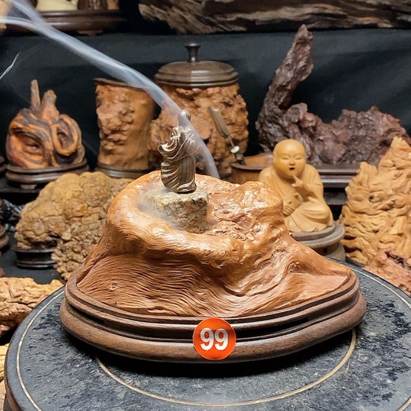 【闪购商品】99号荔枝木香炉工艺