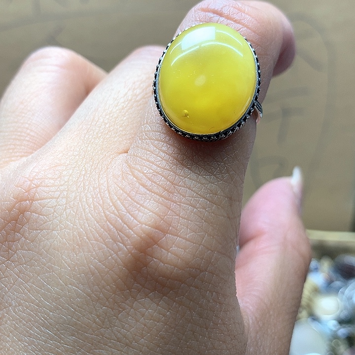 水晶水晶戒指银S925镶嵌