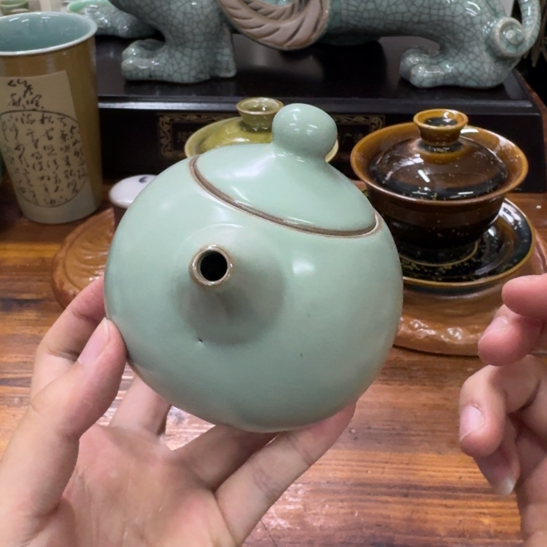 龙泉青瓷茶具微瑕7807