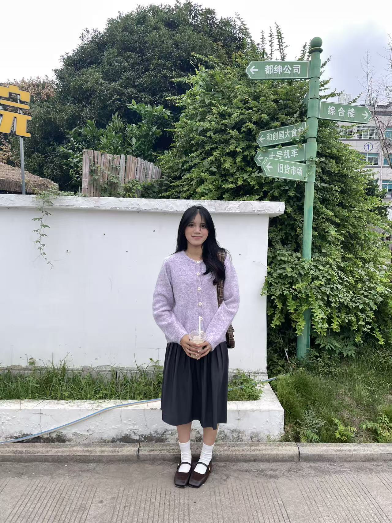 【毛衣】针织衫纯欲风针织秋冬时尚厚款圆领冬季上衣毛针织衫