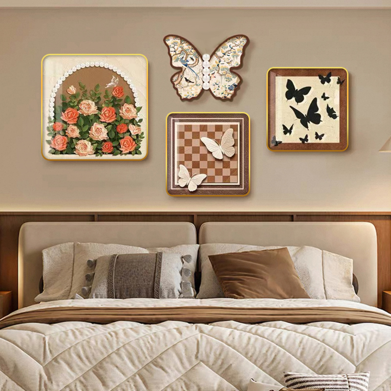 BL-003中古风客厅沙发装饰画高级感主卧卧室床头餐厅挂画捡漏1