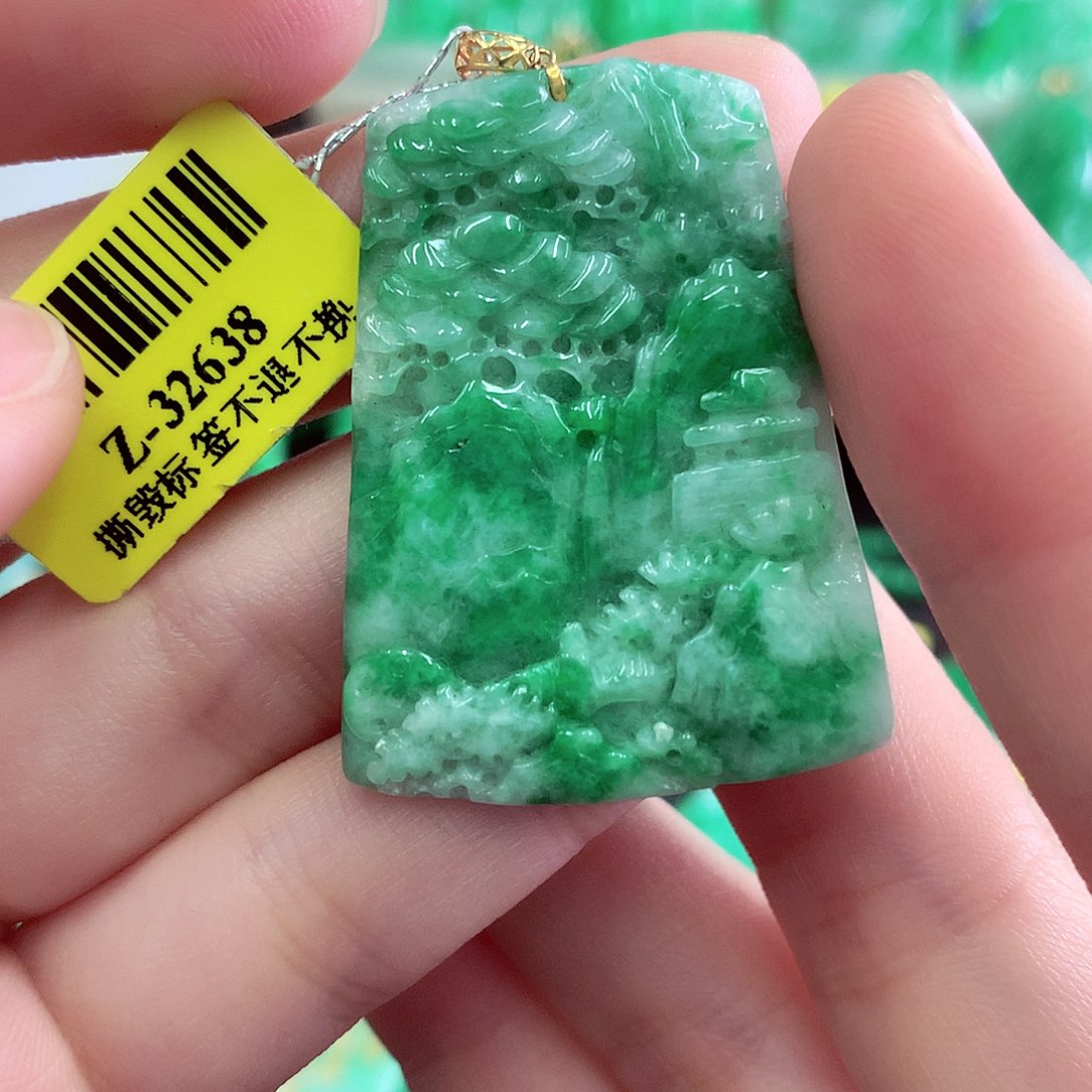 翡翠未镶嵌吊坠(不含链)