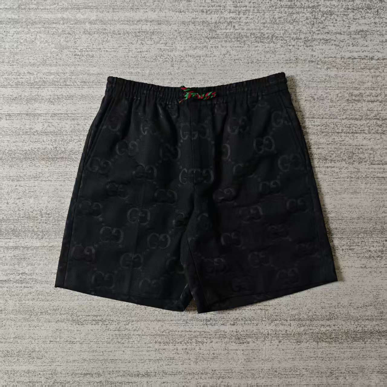 99新 GUCCI/古驰 满印Logo纯色抽绳休闲短裤/52码#2715