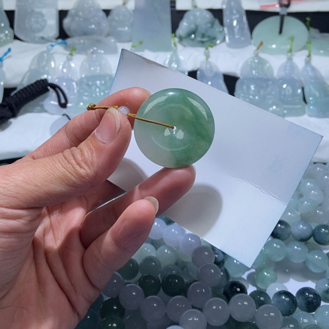 定制翡翠未镶嵌平安扣32-6.4