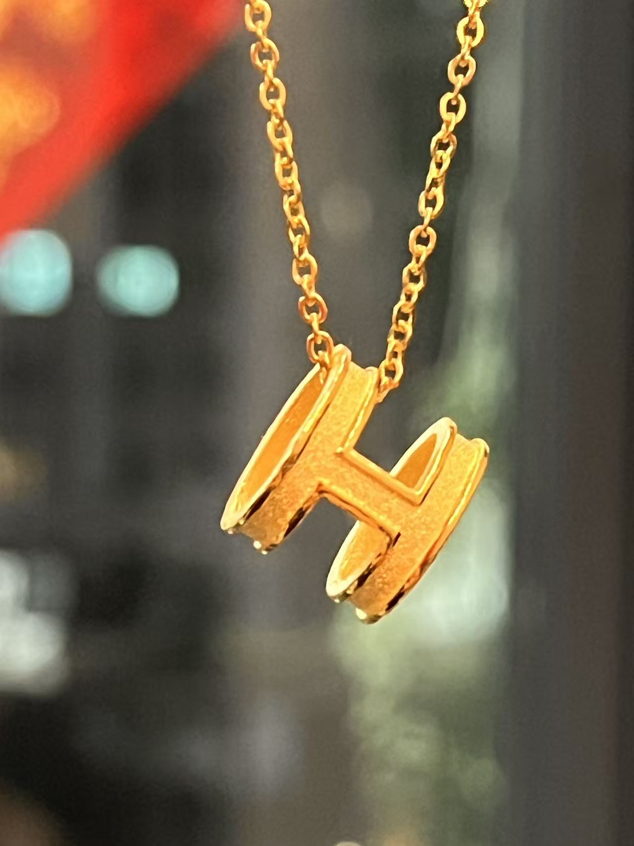 足金999字母H吊坠（无链）5G工艺