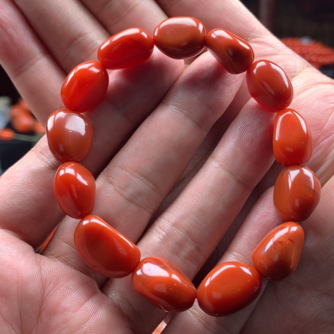 南红玛瑙老南红手串未镶嵌叁***?