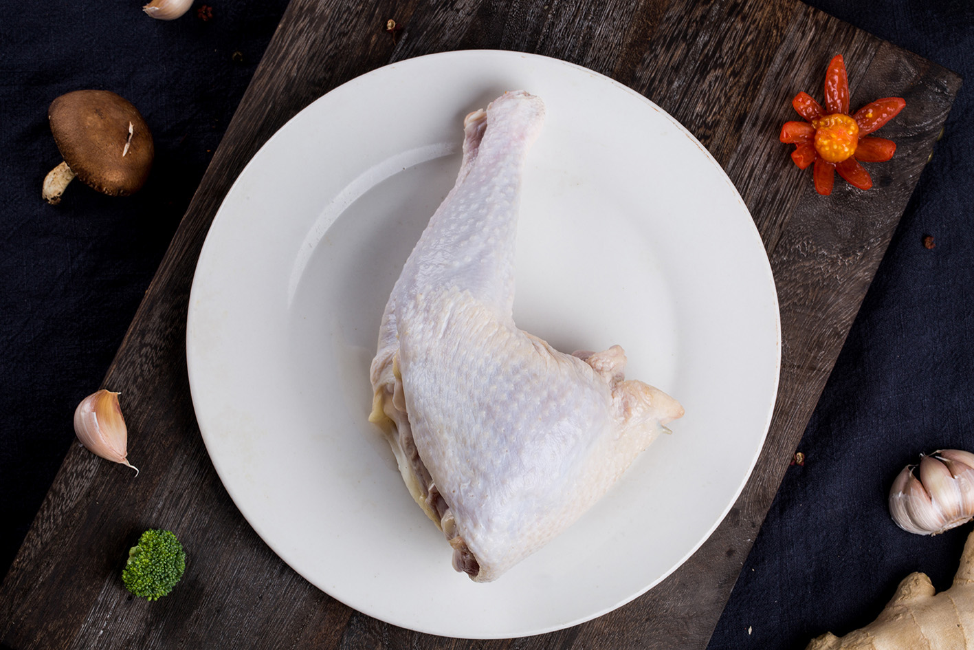 新鲜现宰现发老母鸡腿 包冰率不含冰