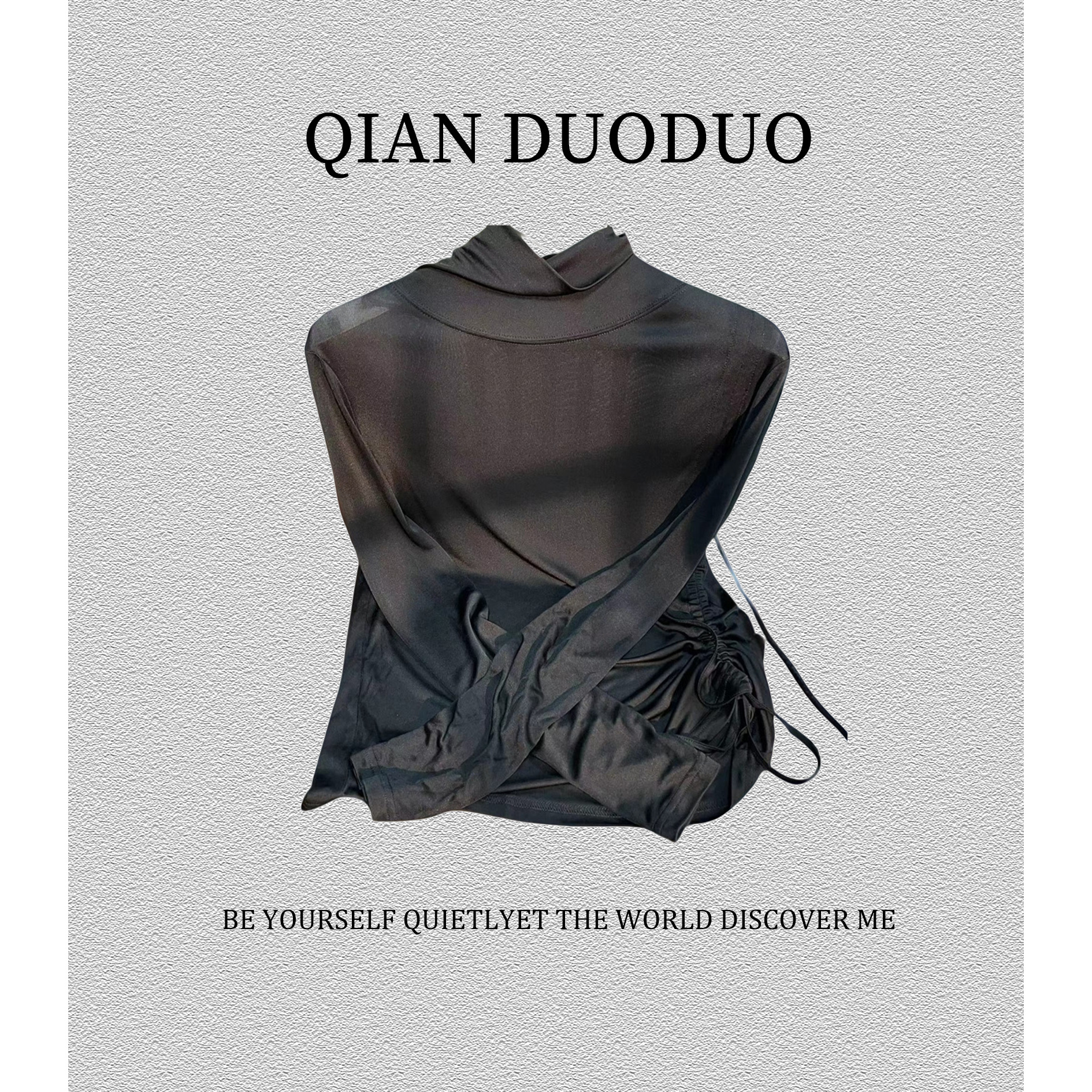 锦丝院【黑色打底】24新款新中式时尚百搭女士上衣`