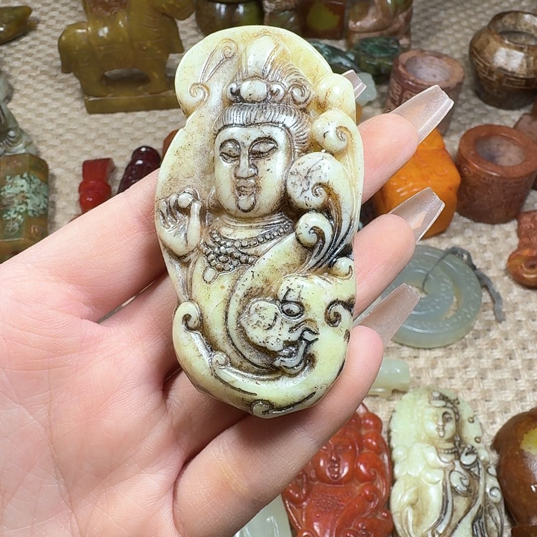 白玉菩提吊坠挂件