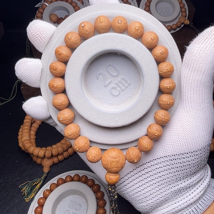 手串凤眼菩提11.5mm实心粉红皮