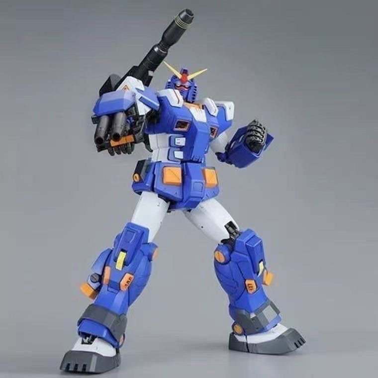 PB限定 MG全装备高达 蓝色装甲 拼装模型 