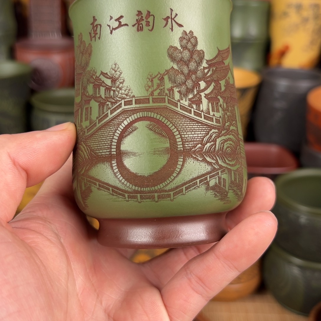 紫砂茶杯宜兴原矿紫砂杯