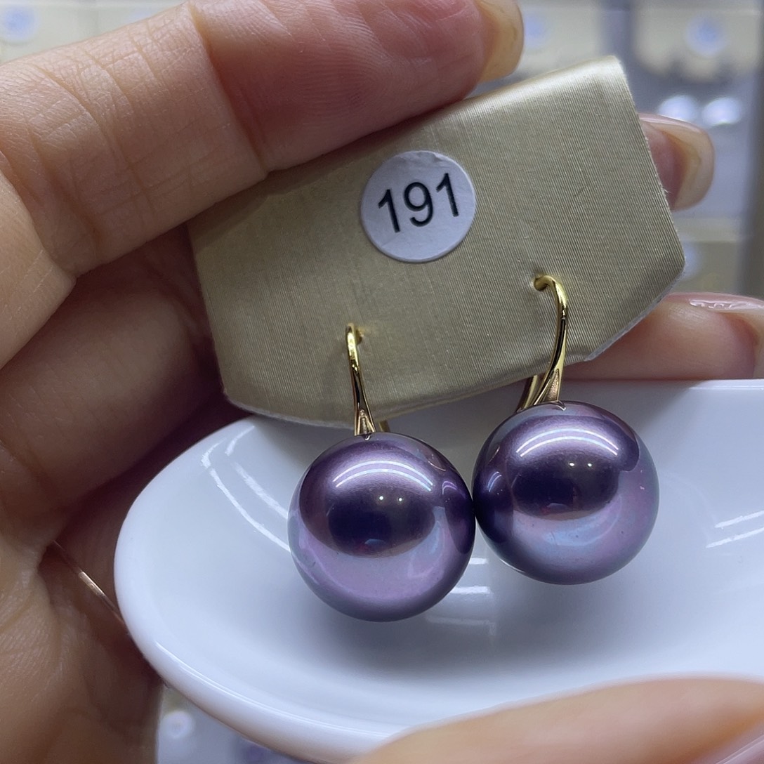 银S925镶嵌淡水珍珠耳饰