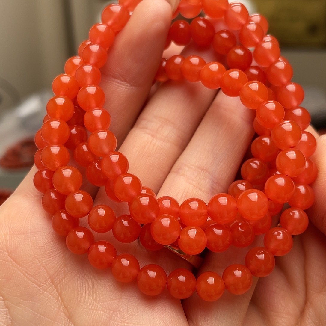 南红玛瑙手链未镶嵌