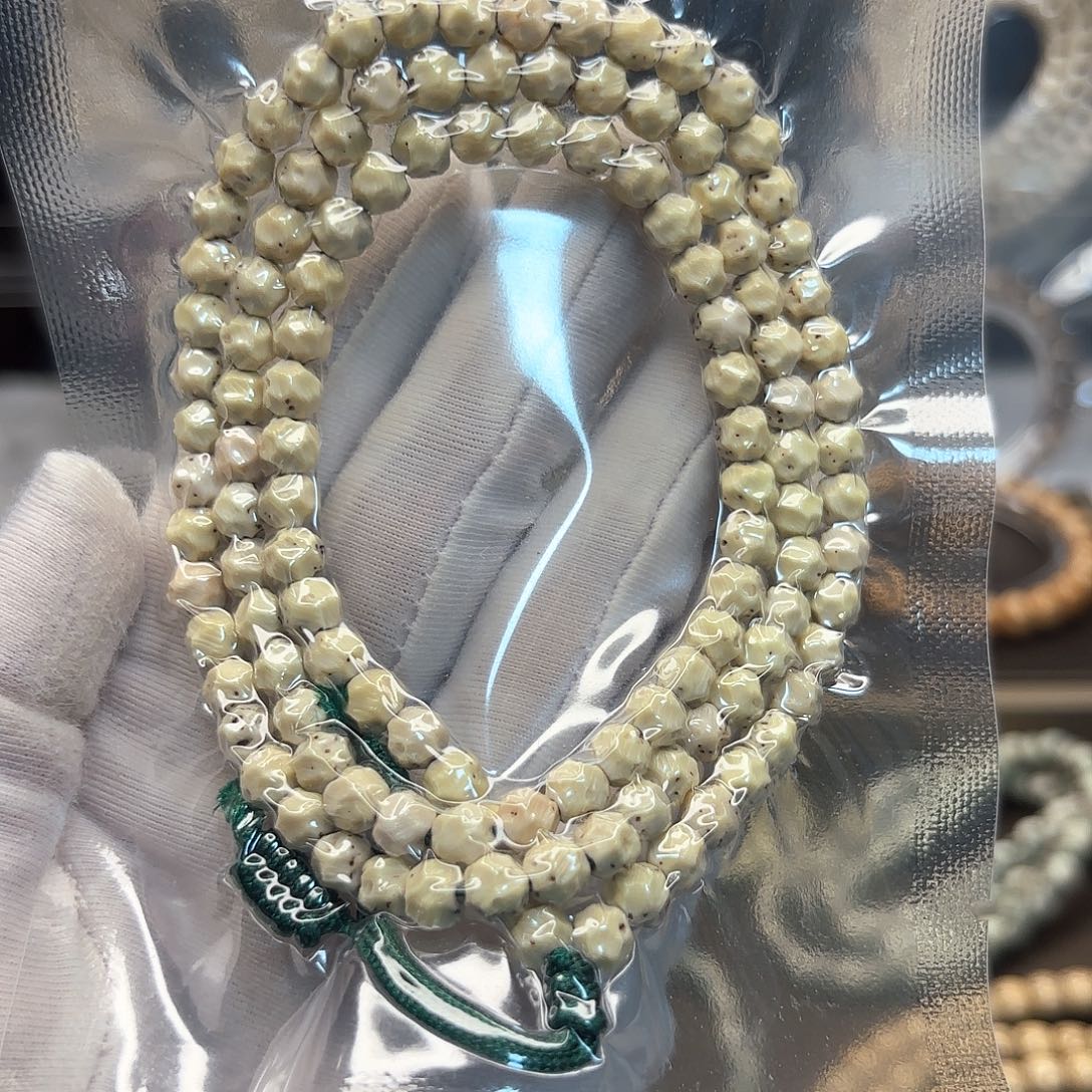 吊坠星月菩提高品质骨瓷白6*6手精工无相三分之二留白星少星细