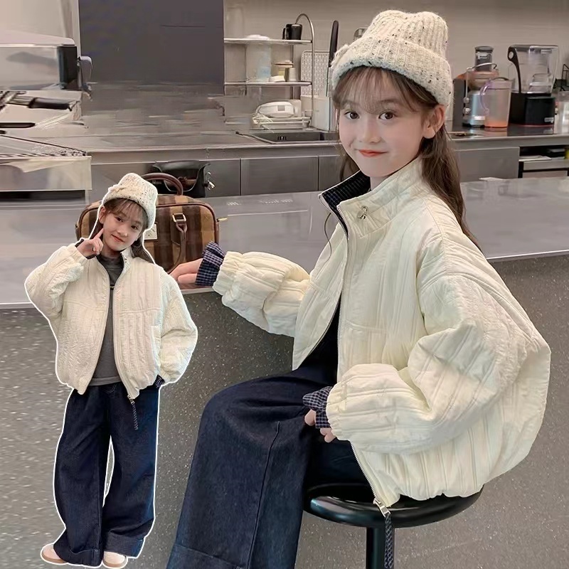【米果妈】儿童2025秋冬新款时尚韩版夹棉保暖棉服B5094
