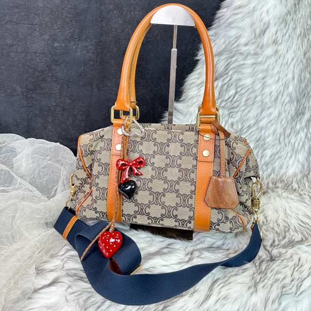 95新 Celine/思琳 凯旋门老花手提斜挎包