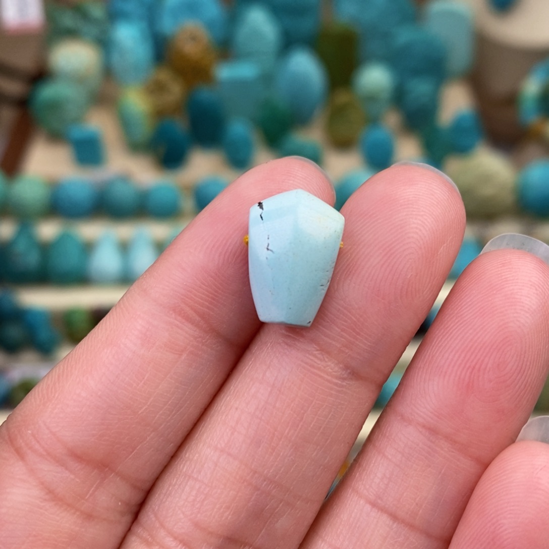 绿松石珠宝奇石未镶嵌9.3mm