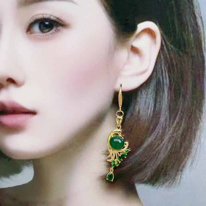 玛瑙/玉髓耳钉合金