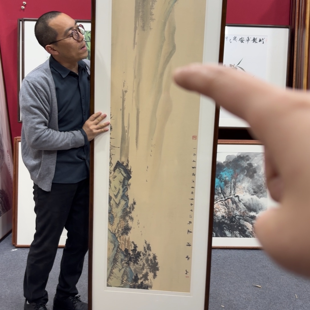 国画带框绘画210/60尺寸