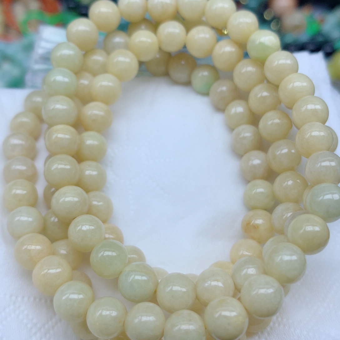 翡翠未镶嵌颈饰珠子