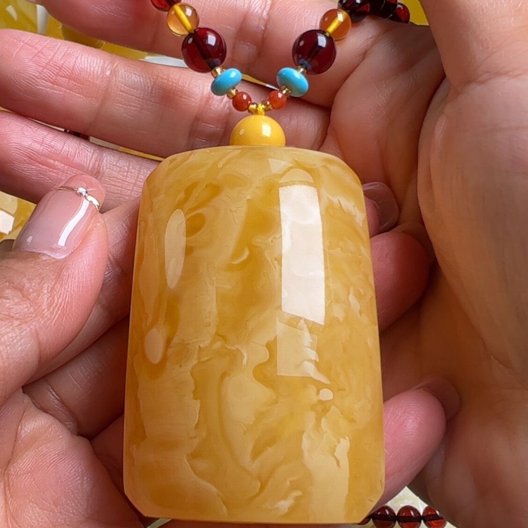 蜜蜡毛衣链未镶嵌无优化