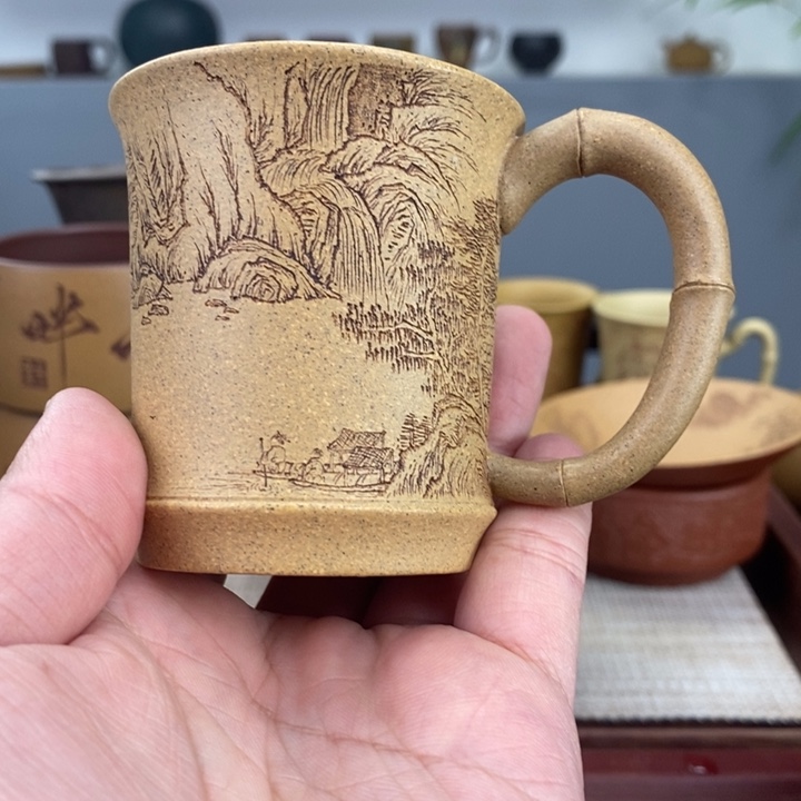 紫砂茶杯宜兴紫砂主人杯