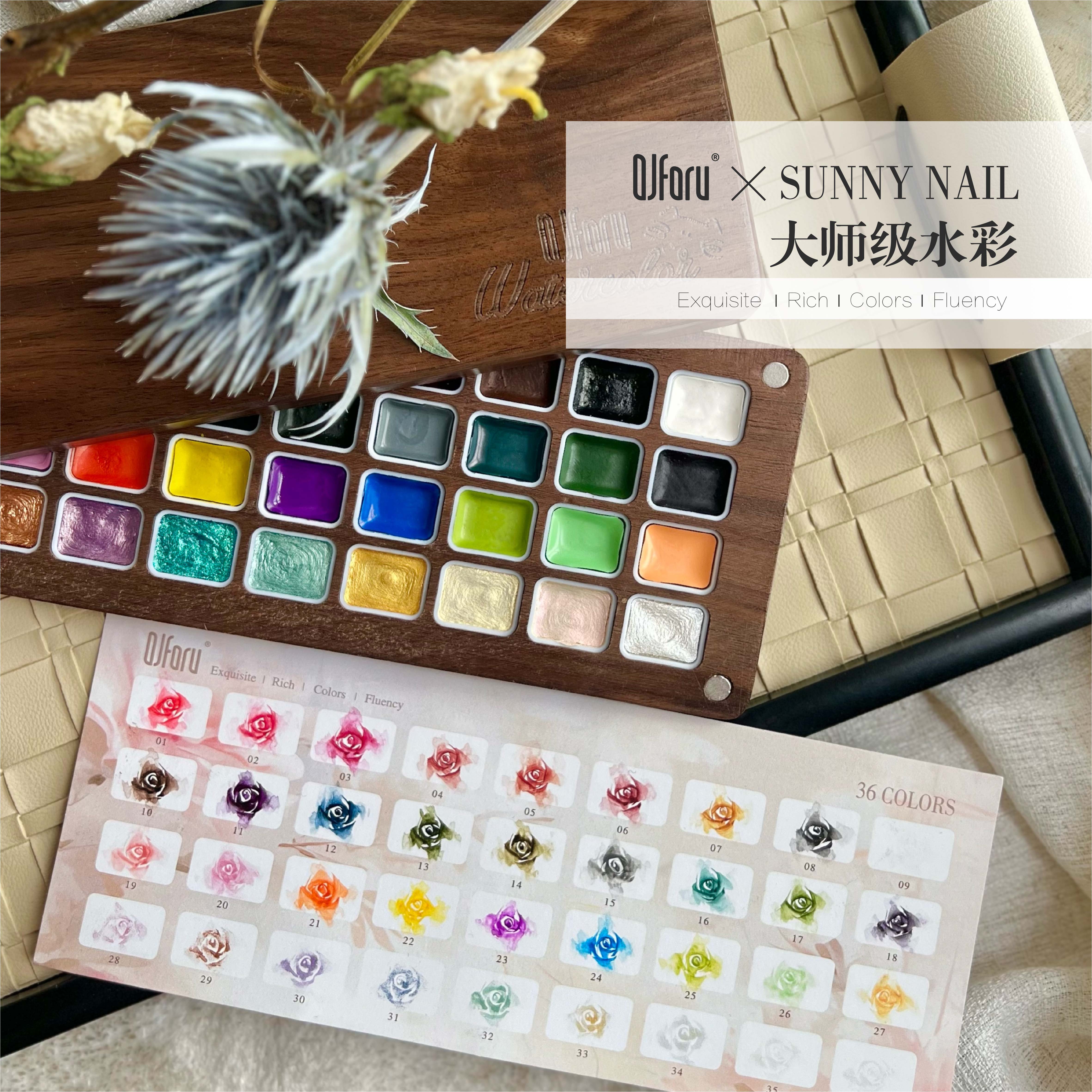 QJforu奇迹喵喵&SUNNY NAIL晴天老师联名美甲专用大师级水彩颜料