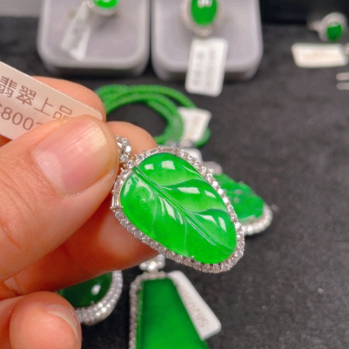 【闪购商品】翡翠颈饰银S925镶嵌吊坠