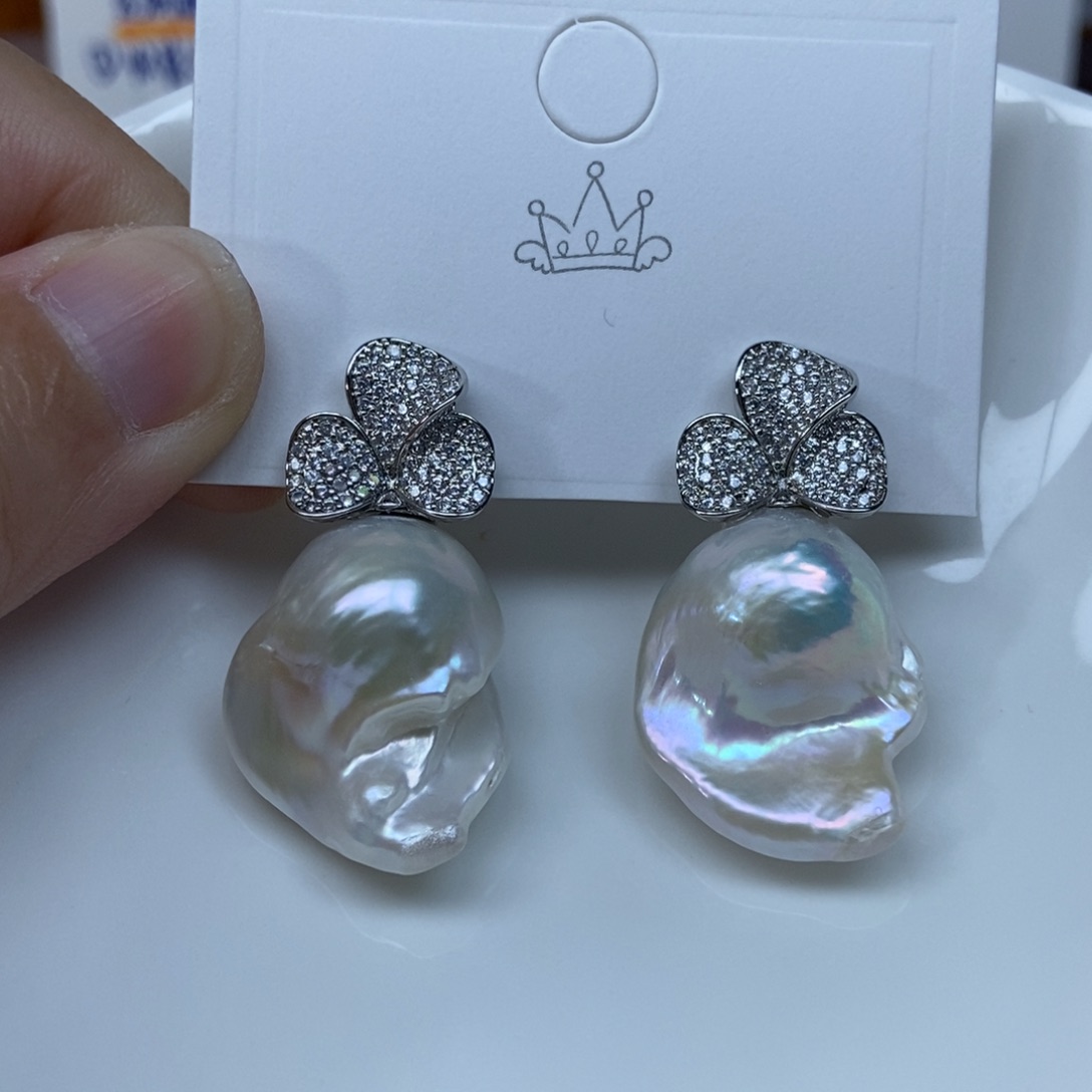 淡水珍珠耳环合金特价358