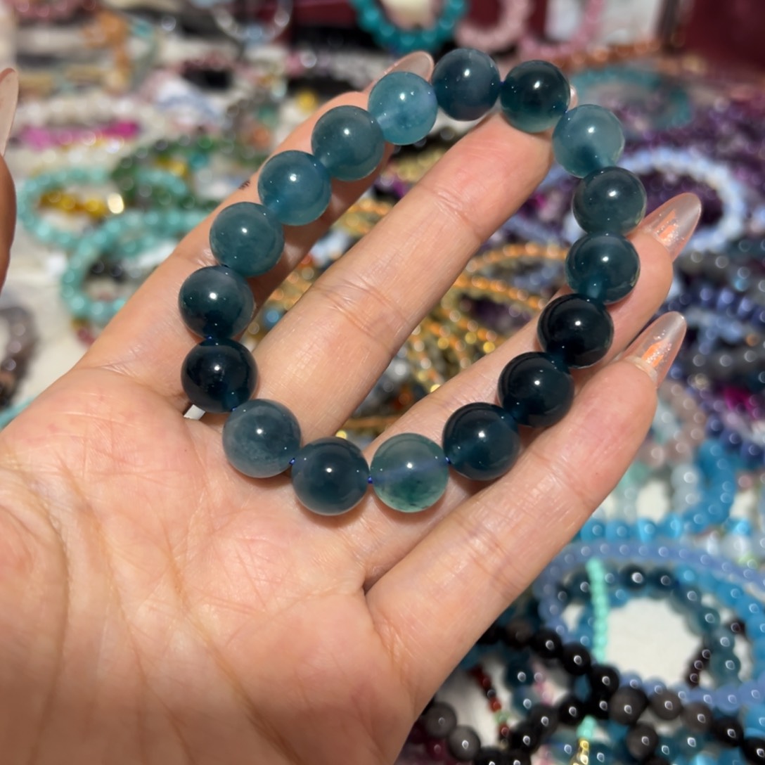 水晶手链未镶嵌蓝水12