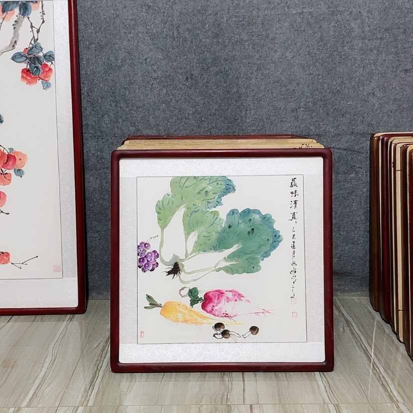 【闪购商品】国画书画作品带框65×65厘米