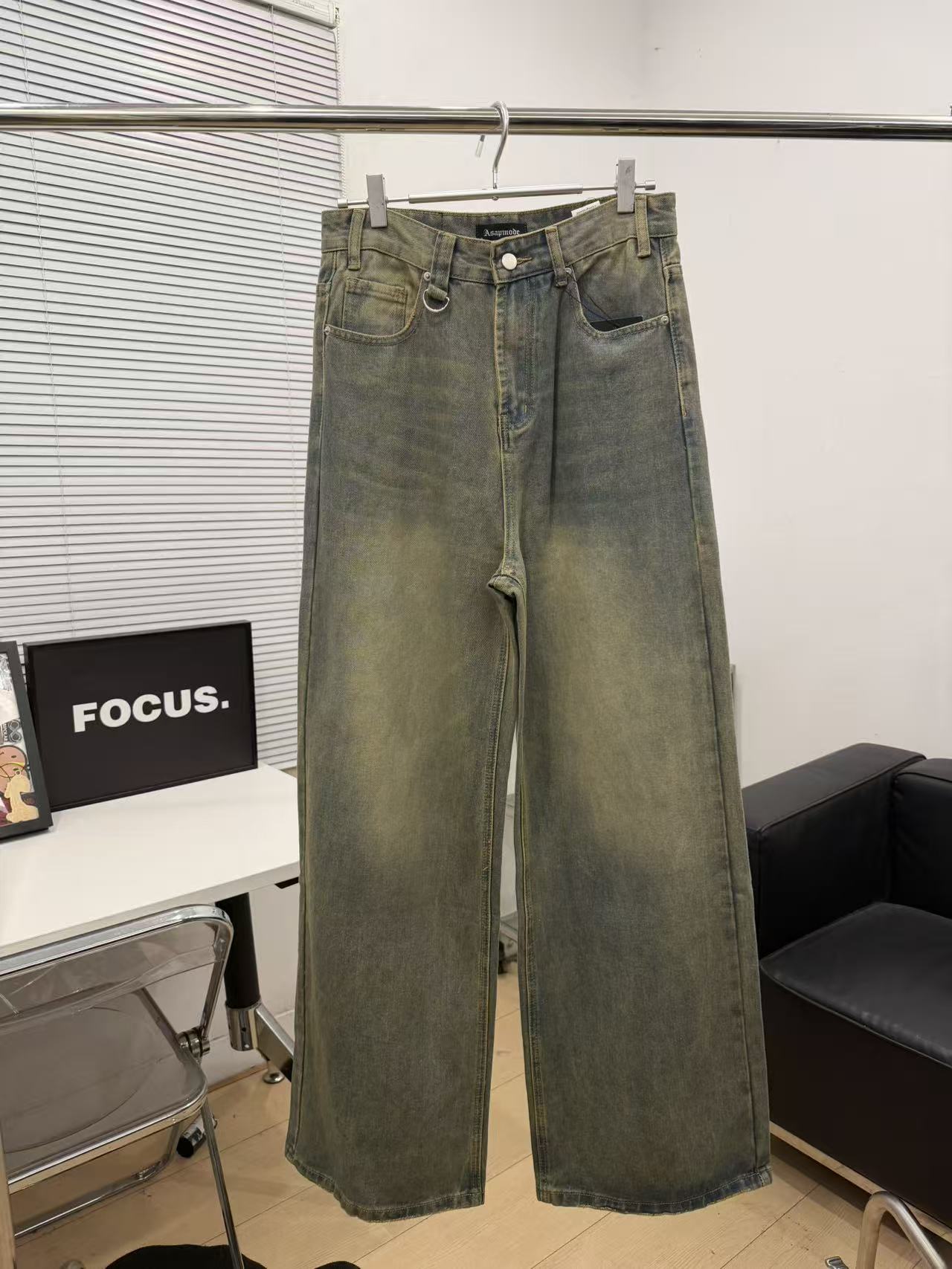 cleanfit黄泥牛仔裤男女