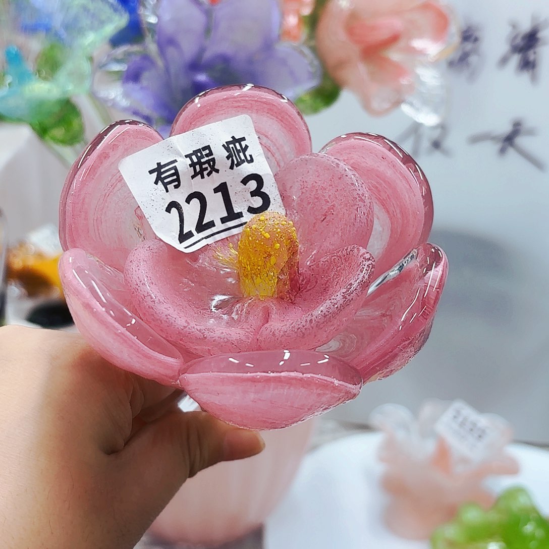 2213内裂瑕安妮家居琉璃花瓶摆件