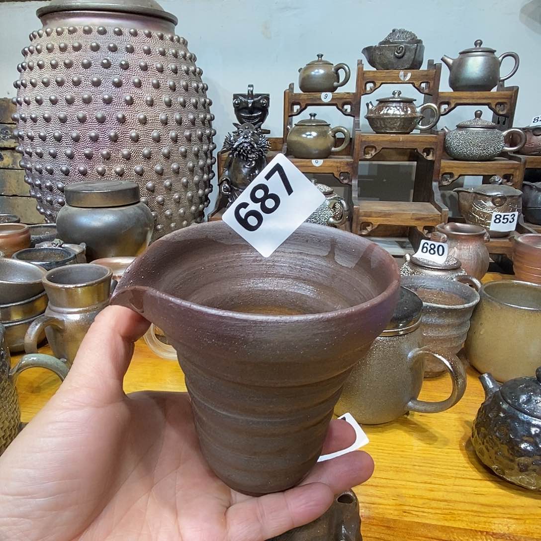 高温柴烧陶泥公杯