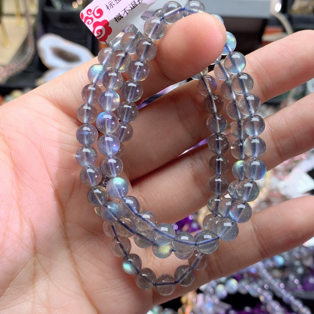 水晶手链未镶嵌原*灰月光6