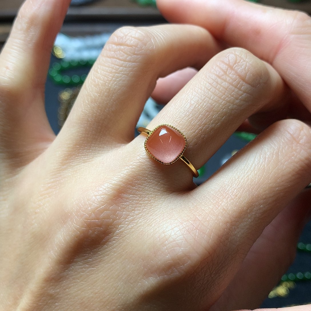 南红玛瑙戒指银S925镶嵌*️*