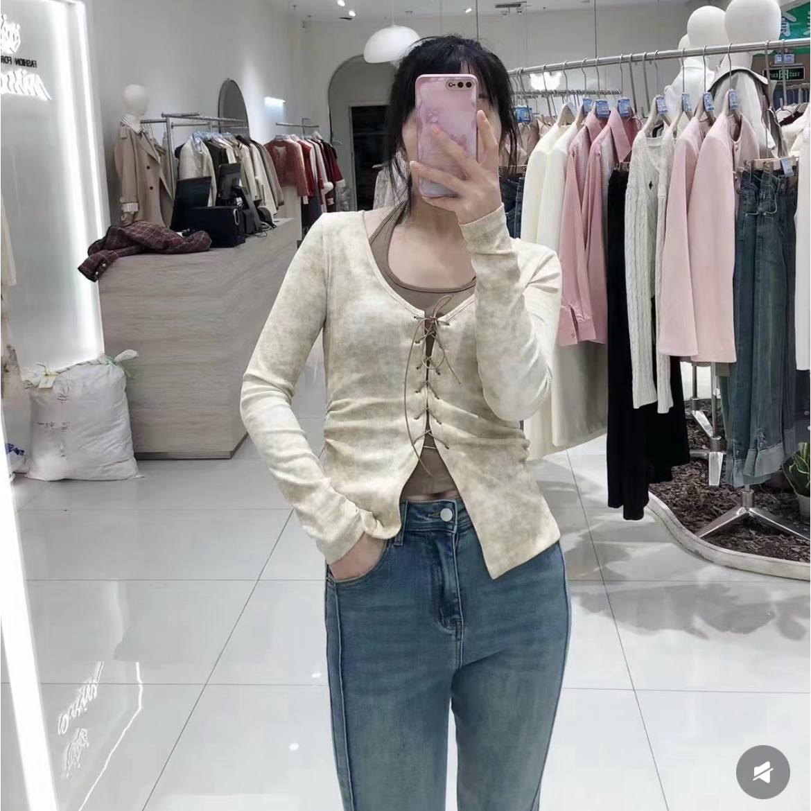 纯欲辣妹风吊带背心两件套装适合秋季 上衣两件套