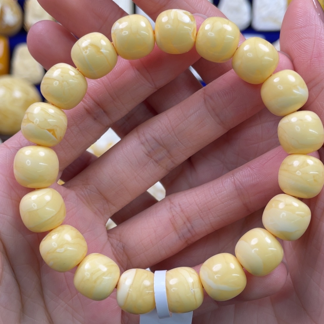 蜜蜡裸石未镶嵌琥珀蜜蜡手串卡11.7mm