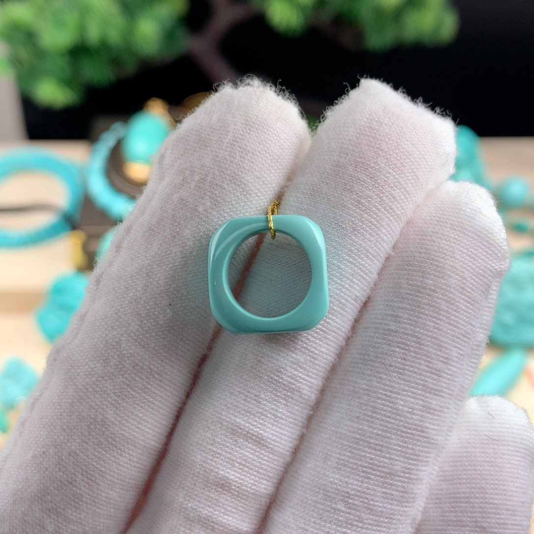 绿松石跑环卡10.5未镶嵌